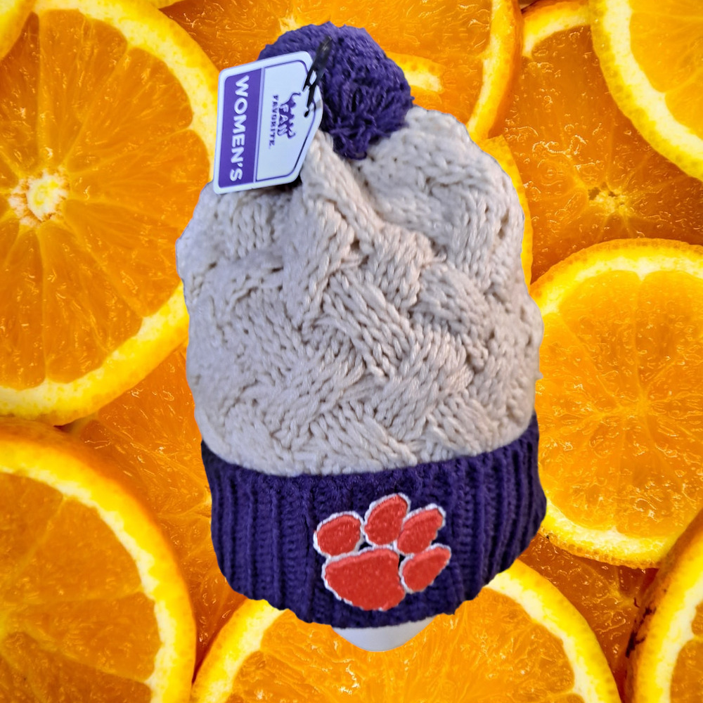New Fan Favorite Clemson Tigers Pom Pom Knit‎ Hat